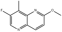 7-Fluoro-2-Methoxy-8-Methyl-1,5-naphthyridine Struktur