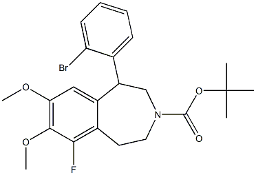 tert-butyl 1-(2-broMophenyl)-6-fluoro-1,2,4,5-tetrahydro-7,8-diMethoxybenzo[d]azepine-3-carboxylate Structure