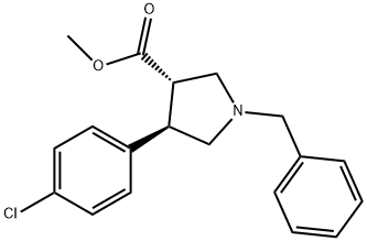 Trans-Methyl 1-benzyl-4-(4-chlorophenyl)pyrrolidine-3-carboxylate Structure