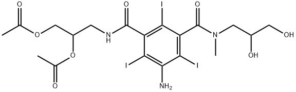 5-AMino-N'-[2,3-bis(acetyloxy)propyl]-N-(2,3-dihydroxypropy)-2,4,6-triiodo-N-Methyl-1,3-benzenedicarboxaMide Structure
