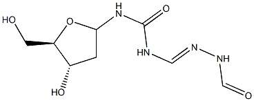 N'-(2-Deoxy-D-erythro-pentofuranosyl)-N-[(forMylaMino)iMinoMethyl]urea,,结构式