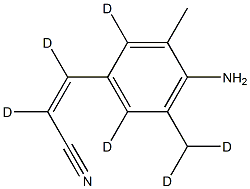 (2Z)-3-(4-AMino-3,5-diMethylphenyl)-2-propenenitrile-d6 Structure