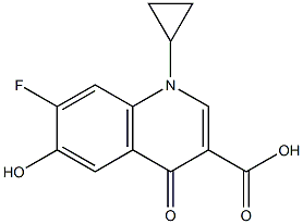 1-シクロプロピル-1,4-ジヒドロ-7-フルオロ-6-ヒドロキシ-4-オキソ-3-キノリンカルボン酸 化学構造式