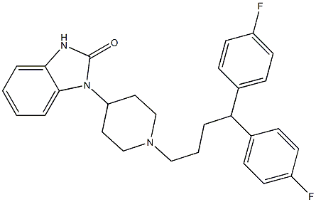 1-[1-[4,4-Bis(4-fluorophenyl)butyl]-1,2,3,6-tetrahydro-4-piperidinyl]-1,3-dihydro-2H-benziMidazol-2-one Structure