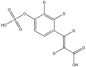 p-CouMaric Acid-d4 Sulfate Struktur