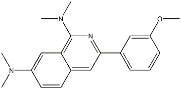 3-(3-甲氧基苯基)-N1,N1,N7,N7-四甲基异喹啉-1,7-二胺, 1415560-57-4, 结构式
