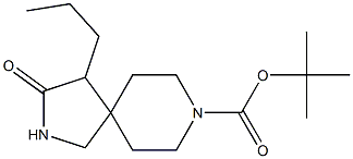 tert-butyl 3-oxo-4-propyl-2,8-diazaspiro[4.5]decane-8-carboxylate Struktur