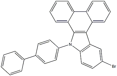 9-(biphenyl-4-yl)-12-broMo-9H-dibenzo[a,c]carbazole Structure