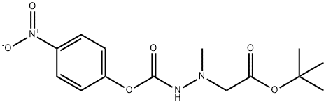 4-硝基苯基-2-(2-叔丁氧基-2-氧代乙基)2-甲基肼羧酸酯, 1398504-08-9, 结构式