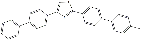 4-(4-双苯基)-2-(4'-甲基-4-双苯基)噻唑,1347815-04-6,结构式