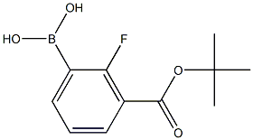 3-(tert-Butoxycarbonyl)-2-fluorobenzeneboronic acid, 97% Structure