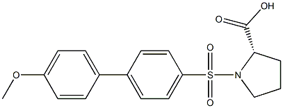 1-(4'-甲氧基-4-联苯基磺酰基)-L-脯氨酸,,结构式