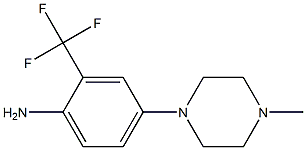 4-(4-甲基-1-哌嗪基)-2-(三氟甲基)苯胺, , 结构式