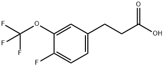 3-[4-氟-3-(三氟甲氧基)苯基]丙酸 结构式