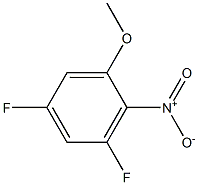 2-硝基-3,5-二氟苯甲醚, , 结构式