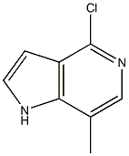 4-氯-7-甲基-5-氮杂吲哚,,结构式