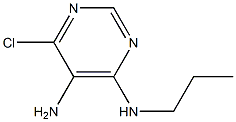 N-プロピル-6-クロロピリミジン-4,5-ジアミン 化学構造式