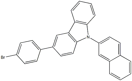 3-(4-broMo phenyl)-N-(2-naphthyl)-9H-carbazole,,结构式