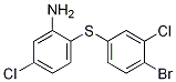 2-(4-BroMo-3-chloro-phenylsulfanyl)-5-chloro-phenylaMine,,结构式