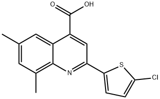 2-(5-クロロチエン-2-イル)-6,8-ジメチルキノリン-4-カルボン酸 化学構造式