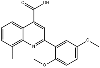 2-(2,5-ジメトキシフェニル)-8-メチルキノリン-4-カルボン酸 化学構造式