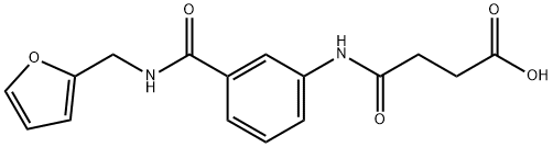 4-(3-{[(2-FURYLMETHYL)AMINO]CARBONYL}ANILINO)-4-OXOBUTANOIC ACID Struktur