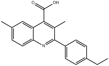 2-(4-ETHYLPHENYL)-3,6-DIMETHYLQUINOLINE-4-CARBOXYLIC ACID Structure