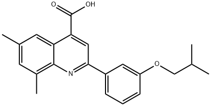 2-(3-ISOBUTOXYPHENYL)-6,8-DIMETHYLQUINOLINE-4-CARBOXYLIC ACID Structure