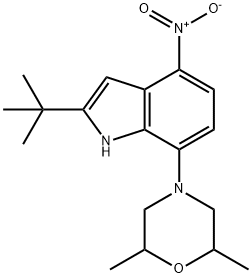2-TERT-BUTYL-7-(2,6-DIMETHYLMORPHOLIN-4-YL)-4-NITROINDOLE Structure
