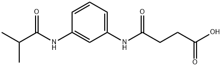 4-[3-(イソブチリルアミノ)アニリノ]-4-オキソブタン酸 化学構造式