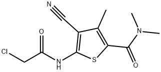 5-[(氯乙酰基)氨基]-4-氰基-N,N,3-三甲基噻吩-2-甲酰胺, 908509-58-0, 结构式