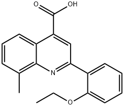 2-(2-エトキシフェニル)-8-メチルキノリン-4-カルボン酸 化学構造式