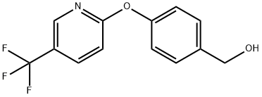 (4-{[5-(trifluoromethyl)pyridin-2-yl]oxy}phenyl)methanol Struktur