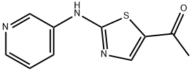 1-[2-(3-ピリジニルアミノ)-1,3-チアゾール-5-イル]-1-エタノン 化学構造式