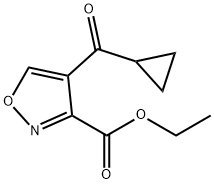 4-(シクロプロピルカルボニル)-3-イソオキサゾールカルボン酸エチル 化学構造式