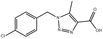 1-(4-クロロベンジル)-5-メチル-1H-1,2,3-トリアゾール-4-カルボン酸 化学構造式