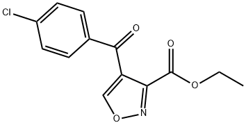 4-(4-クロロベンゾイル)-3-イソオキサゾールカルボン酸エチル 化学構造式