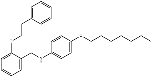 4-(Heptyloxy)-N-[2-(phenethyloxy)benzyl]aniline|