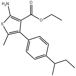 Ethyl 2-amino-4-(4-sec-butylphenyl)-5-methylthiophene-3-carboxylate Structure