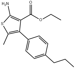 Ethyl 2-amino-5-methyl-4-(4-propylphenyl)-thiophene-3-carboxylate Structure