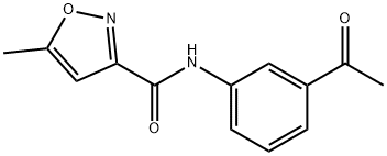 N-(3-乙酰基苯基)-5-甲基异恶唑-3-甲酰胺 结构式