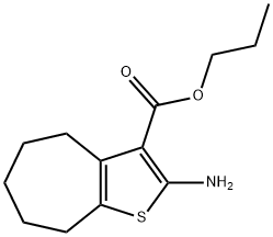 Propyl 2-amino-5,6,7,8-tetrahydro-4H-cyclohepta-[b]thiophene-3-carboxylate Structure