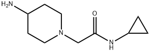 2-(4-アミノピペリジン-1-イル)-N-シクロプロピルアセトアミド 化学構造式