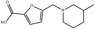 5-[(3-methylpiperidin-1-yl)methyl]-2-furoic acid Structure