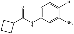 N-(3-アミノ-4-クロロフェニル)シクロブタンカルボキサミド 化学構造式