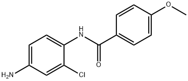 N-(4-アミノ-2-クロロフェニル)-4-メトキシベンズアミド 化学構造式