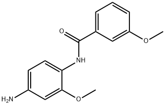 N-(4-アミノ-2-メトキシフェニル)-3-メトキシベンズアミド 化学構造式