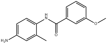 N-(4-アミノ-2-メチルフェニル)-3-メトキシベンズアミド 化学構造式