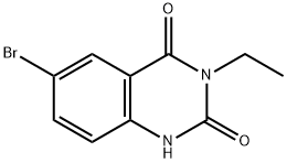 6-ブロモ-3-エチル-2,4(1H,3H)-キナゾリンジオン 化学構造式