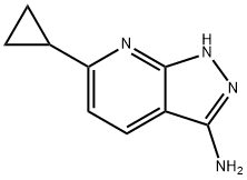 6-シクロプロピル-1H-ピラゾロ[3,4-B]ピリジン-3-アミン 化学構造式